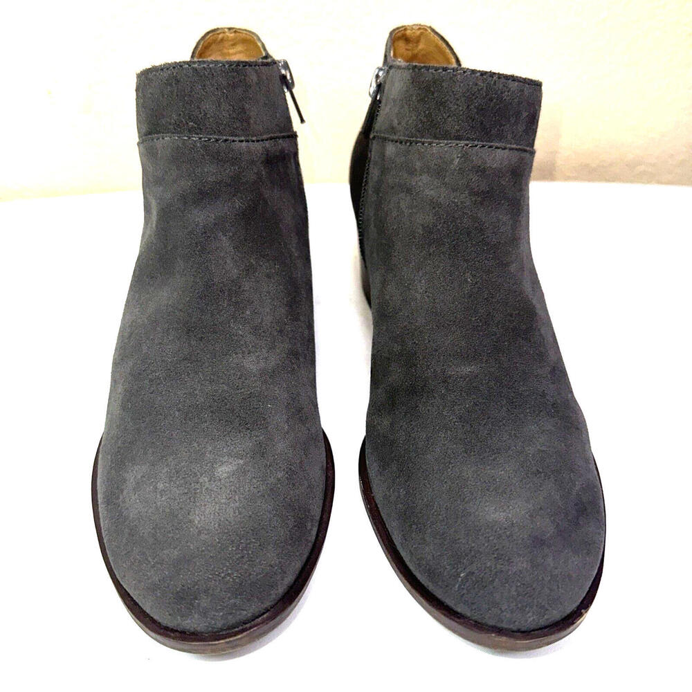 Lucky Brand Guc Women Sz 9M Brintly 2 Ankle Suede Leather Booties Boots